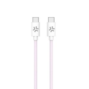 Cavo USB-C a USB-C 60W Intrecciato in Cotone | Ricarica Rapida ROSA