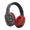 Le cuffie wireless on-ear della collezione Celly Keith Haring, con i padiglioni bianchi decorati con le iconiche figure danzanti rosse dell'artista.