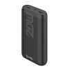 Il power bank Celly PRO POWER EVO da 20000mAh in colorazione nera, con la sua finitura testurizzata anti-graffio e le sue tre porte di uscita ben visibili."