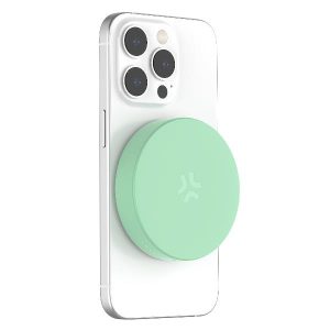 Power Bank Magnetico Celly | 3000mAh, Design Circolare Wireless - GREEN