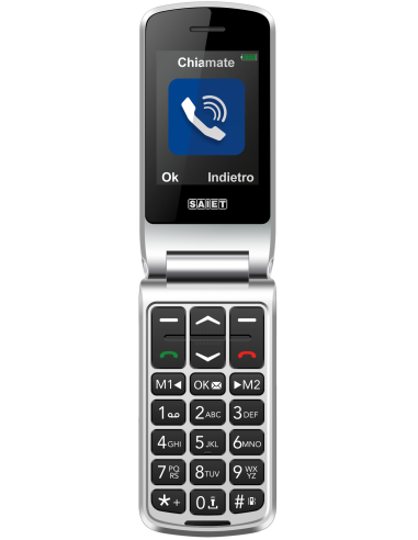 Telefono anziani Saiet Vanto a conchiglia con tasti grandi e tasto SOS