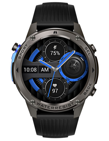 Smartwatch indistruttibile W4RR1OR PRO resistente all'acqua con certificazione IP69K.