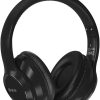 Cuffie wireless DEVIA EM039 V2 nere, in posizione aperta, che mostrano il padiglione Over-Ear e l'archetto regolabile.