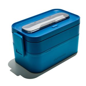 Portapranzo Ermetico MUITOMAS 1700ml | Bento Box con Posate - BLU OTTANIO