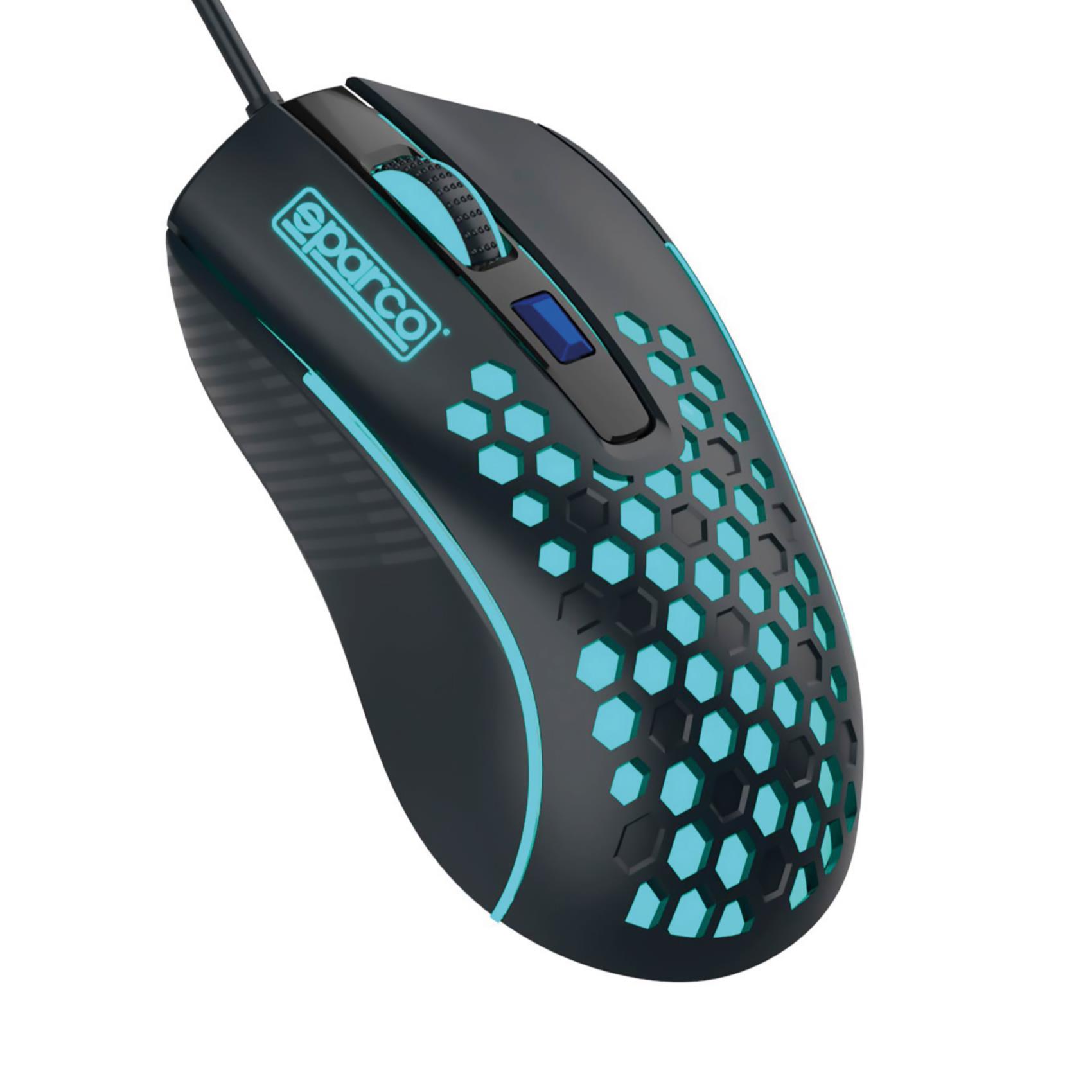 Mouse gaming cablato SPARCO HIVE DPI regolabile RGB design racing Celly Mouse gaming cablato SPARCO HIVE DPI regolabile RGB design racing Celly