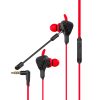 Auricolari Gaming Cablati CYBERWIRED In-Ear con connettore Jack 3.5mm e microfono in-line sul cavo, su sfondo da gaming.
