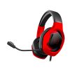 Cuffie gaming cablate Celly CYBERBEAT nere e rosse con luci LED accese sui padiglioni, che mostrano l'archetto imbottito e il microfono flessibile.