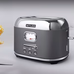 Eleganza compatta: il tostapane Dark Grey per la tua cucina.