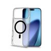 iPhone 17 Pro Max inserito nella cover Celly Gelskinmag, evidenziando il cerchio magnetico bianco e la trasparenza.